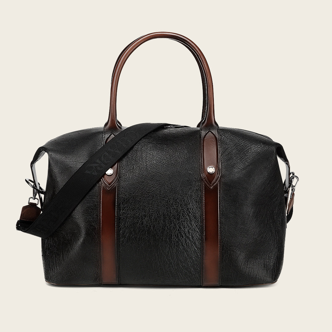 Maleta en piel genuina de panza de avestruz para caballero