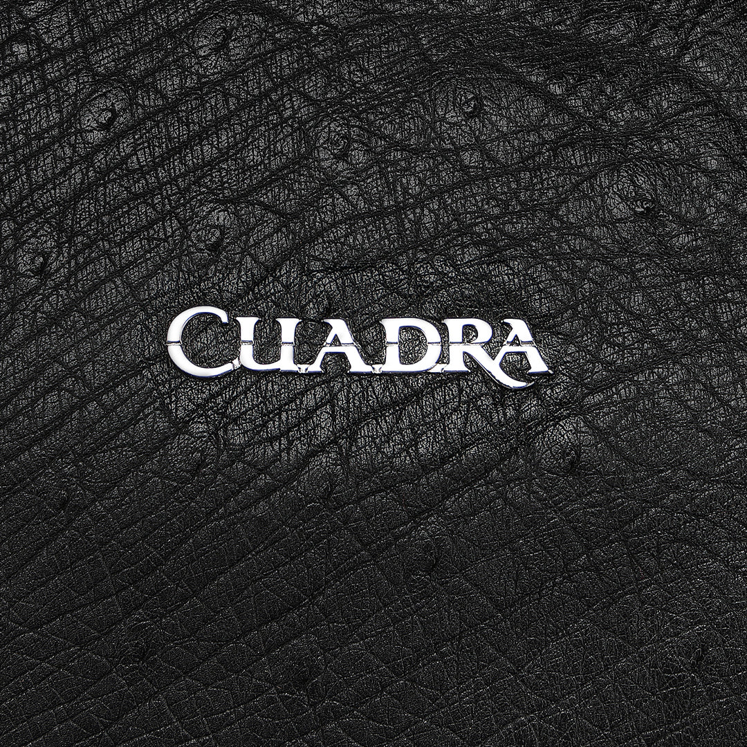 Maleta en piel genuina de panza de avestruz para caballero