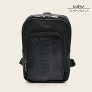 Crossbody en piel genuina de pata de avestruz para caballero
