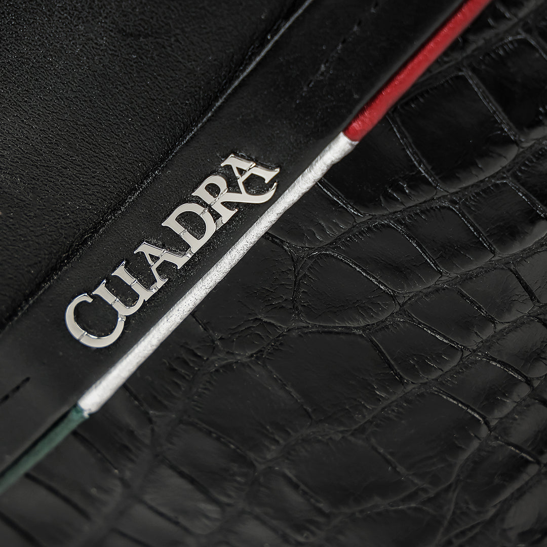 Bandolera en piel genuina de alligator para caballero edición limitada 2026