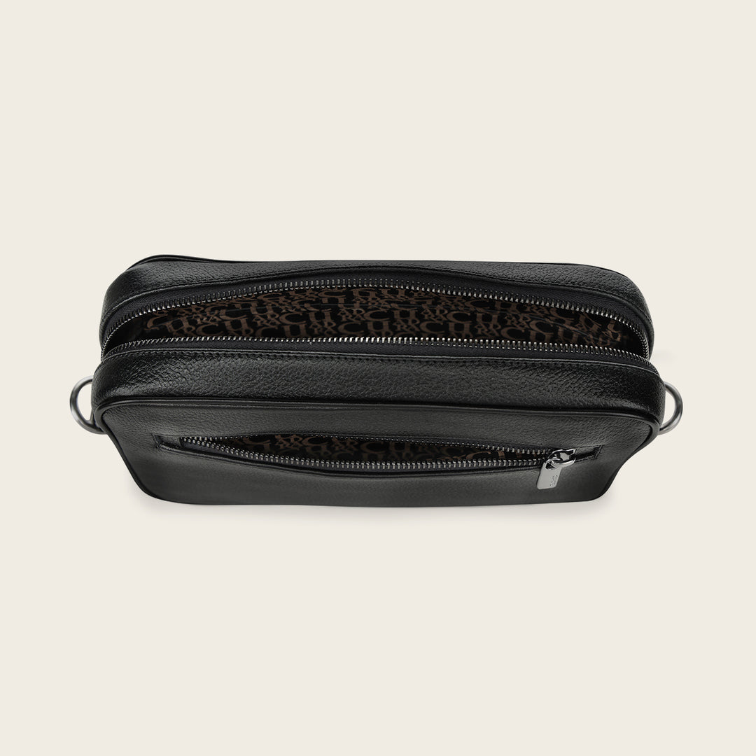 Bandolera en piel genuina de alligator para caballero edición limitada 2026