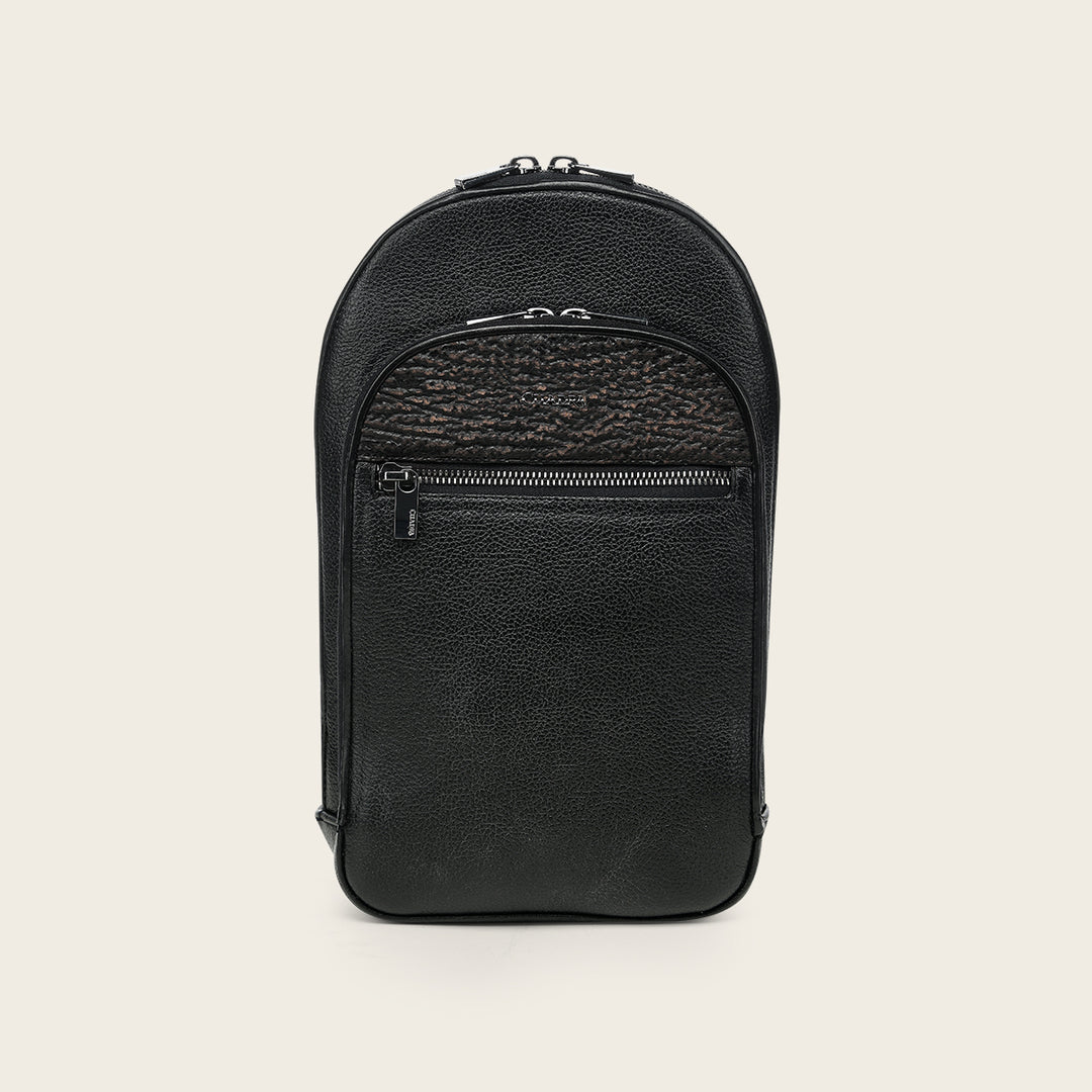 Crossbody en piel genuina de tiburón para caballero