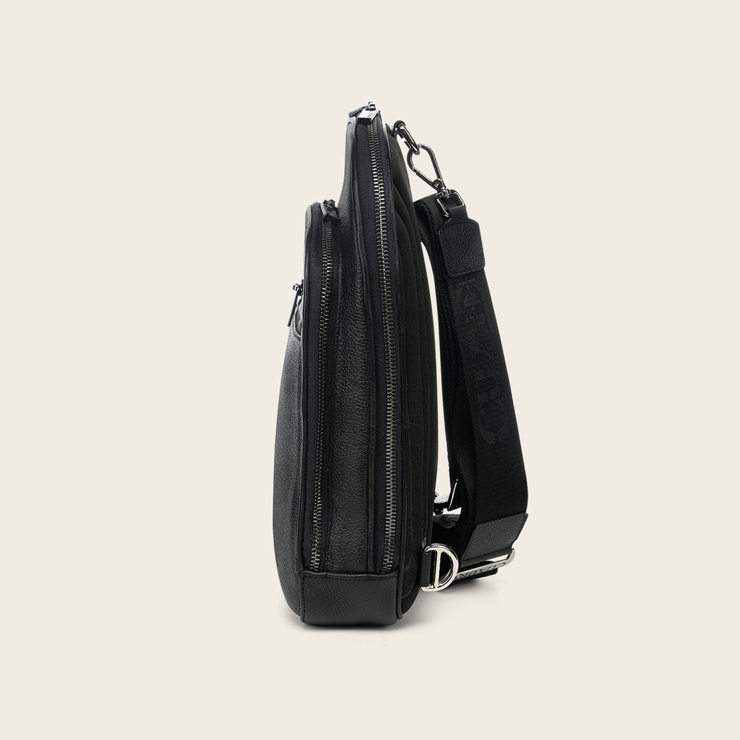 Crossbody en piel genuina de tiburón para caballero
