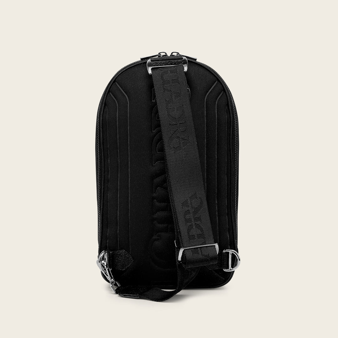 Crossbody en piel genuina de tiburón para caballero
