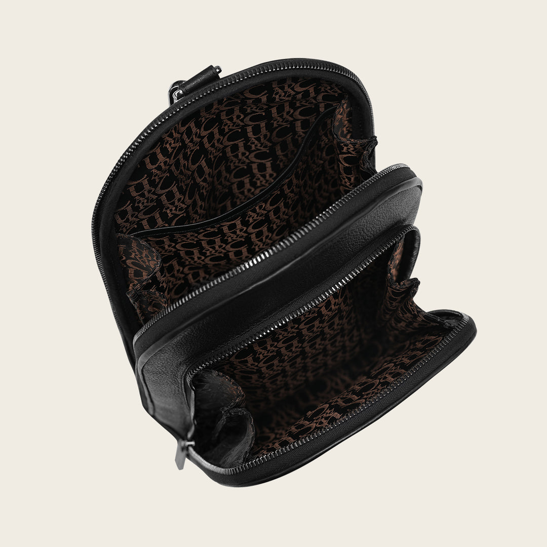 Crossbody en piel genuina de tiburón para caballero