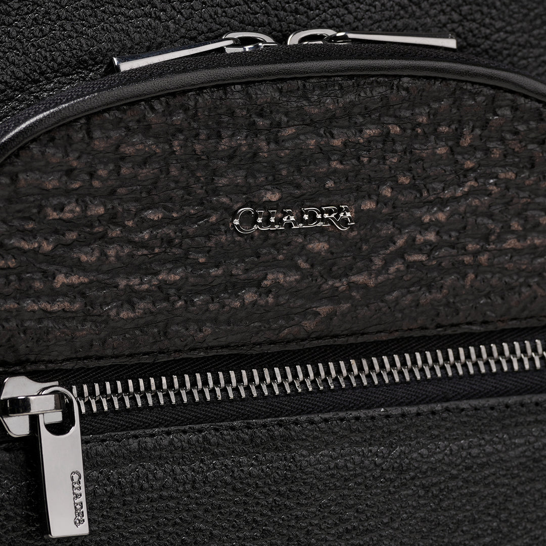 Crossbody en piel genuina de tiburón para caballero