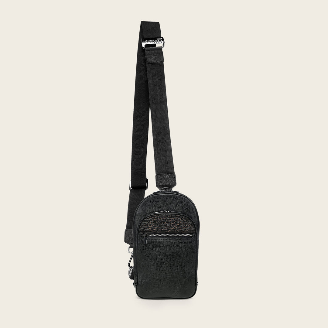 Crossbody en piel genuina de tiburón para caballero