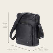 Bandolera en piel genuina para caballero Bolsos y Maletas 