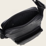 Bandolera en piel genuina para caballero Bolsos y Maletas 