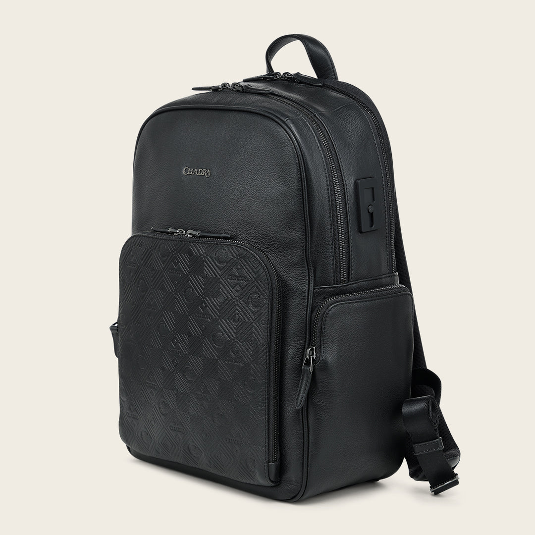 Mochila en piel genuina para caballero