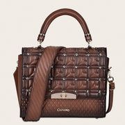 Bolso en piel genuina con cristales Bolsos y Maletas 