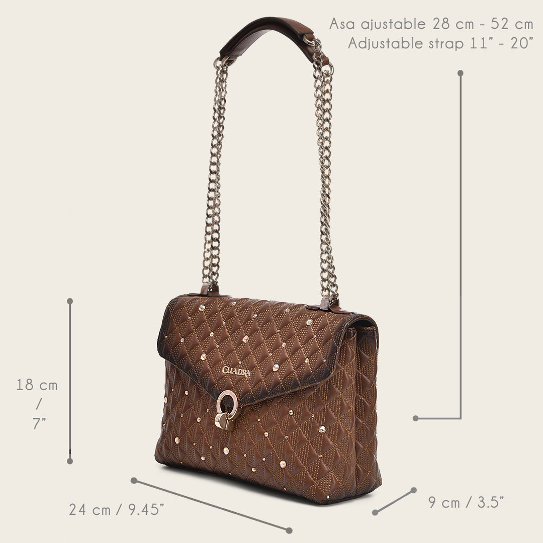 Crossbody en piel genuina de bovino para dama