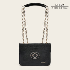 Crossbody en piel genuina de mantarraya