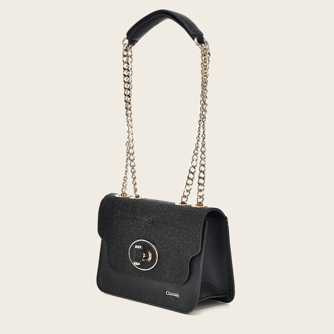 Crossbody en piel genuina de mantarraya