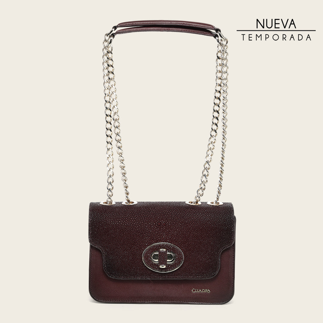 Crossbody en piel genuina de mantarraya