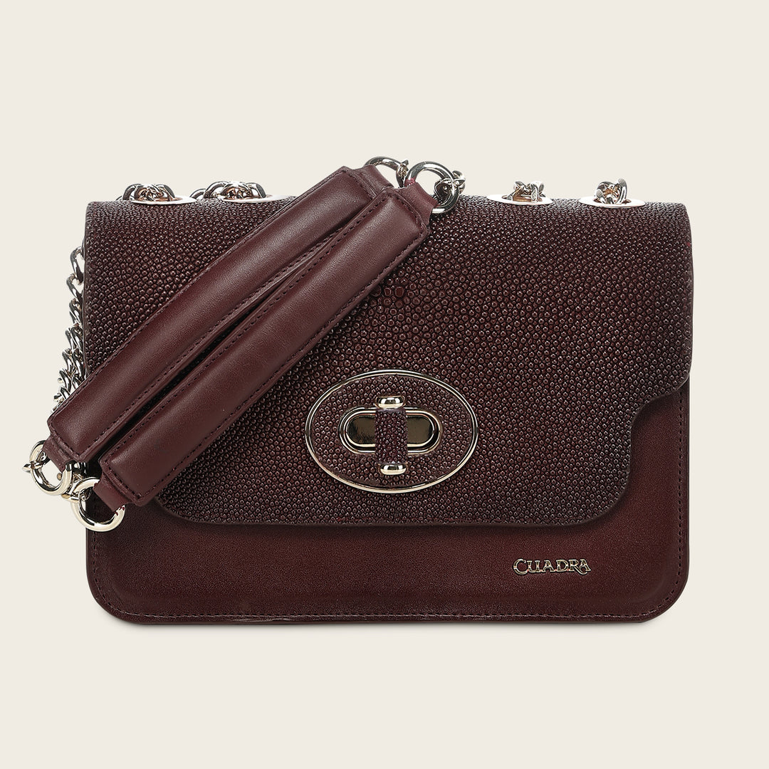 Crossbody en piel genuina de mantarraya