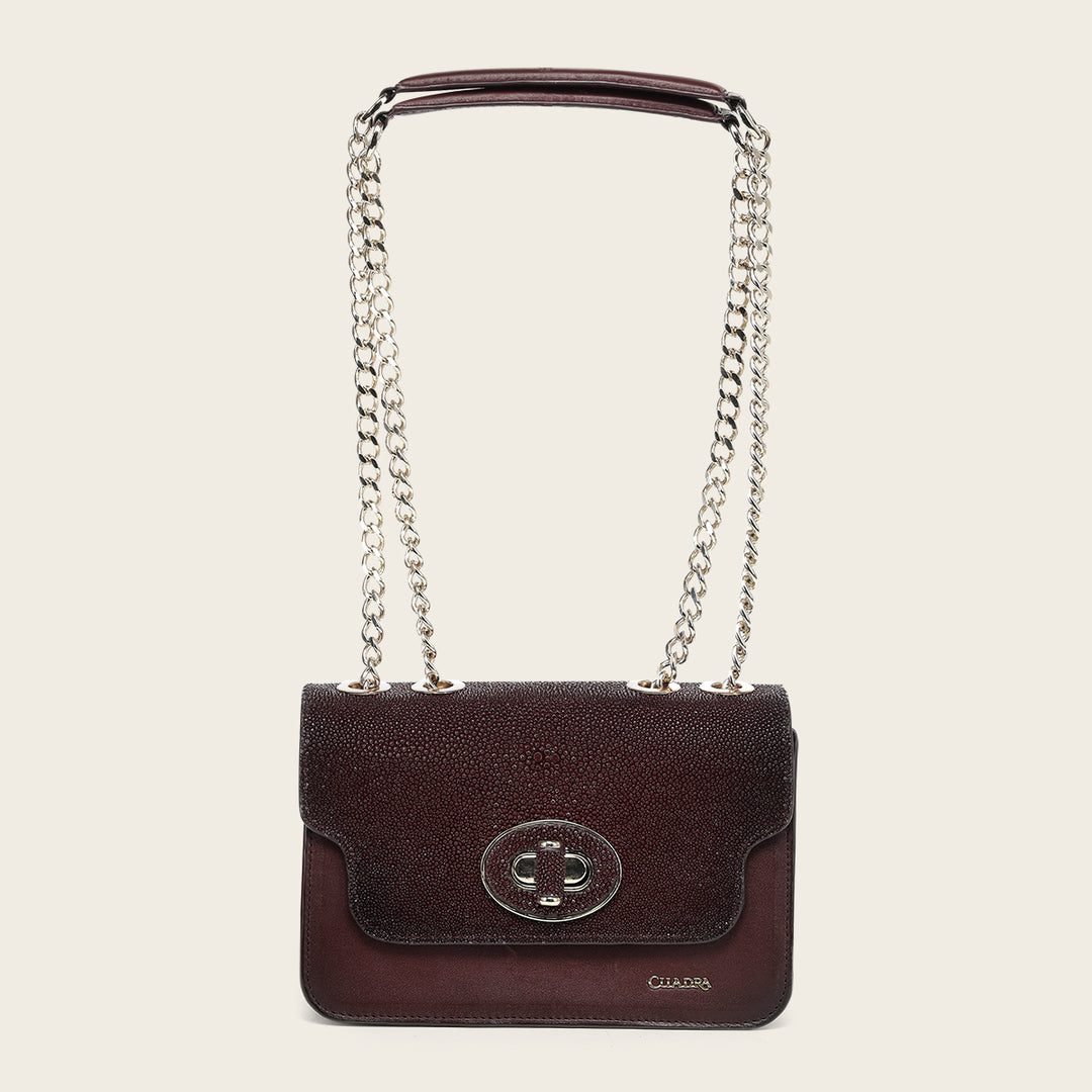 Crossbody en piel genuina de mantarraya
