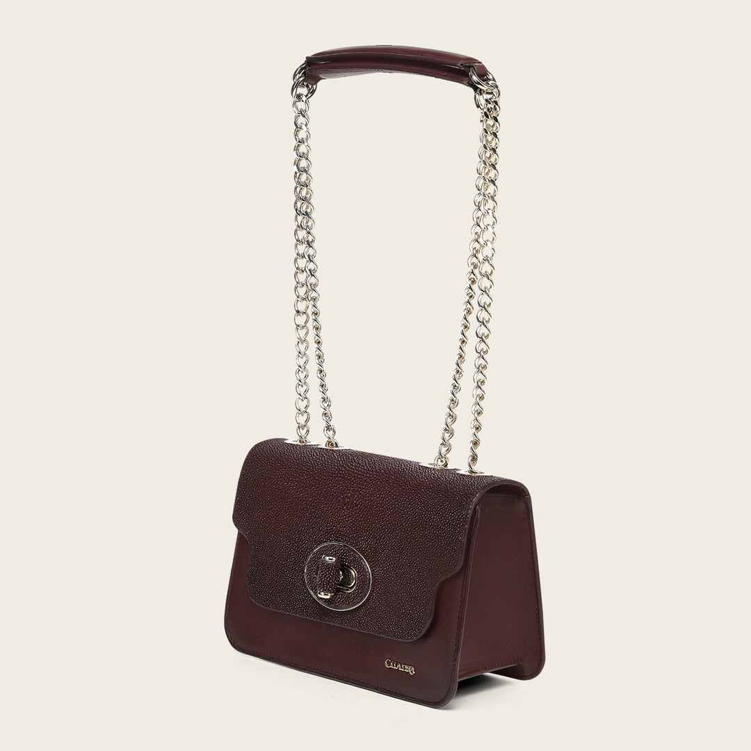 Crossbody en piel genuina de mantarraya
