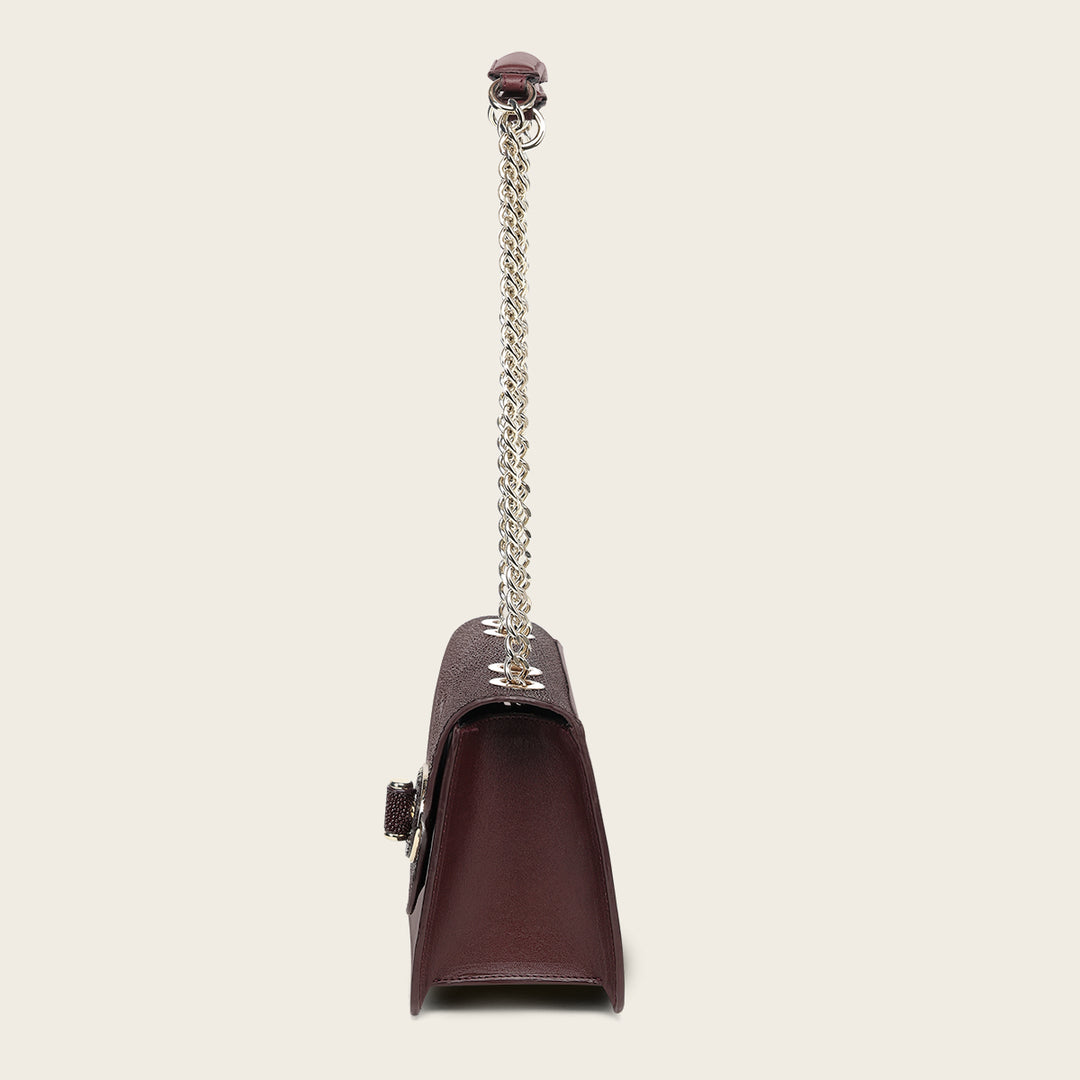 Crossbody en piel genuina de mantarraya
