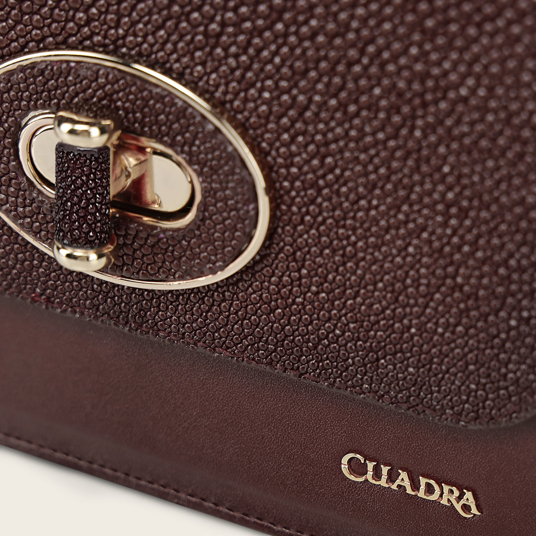 Crossbody en piel genuina de mantarraya