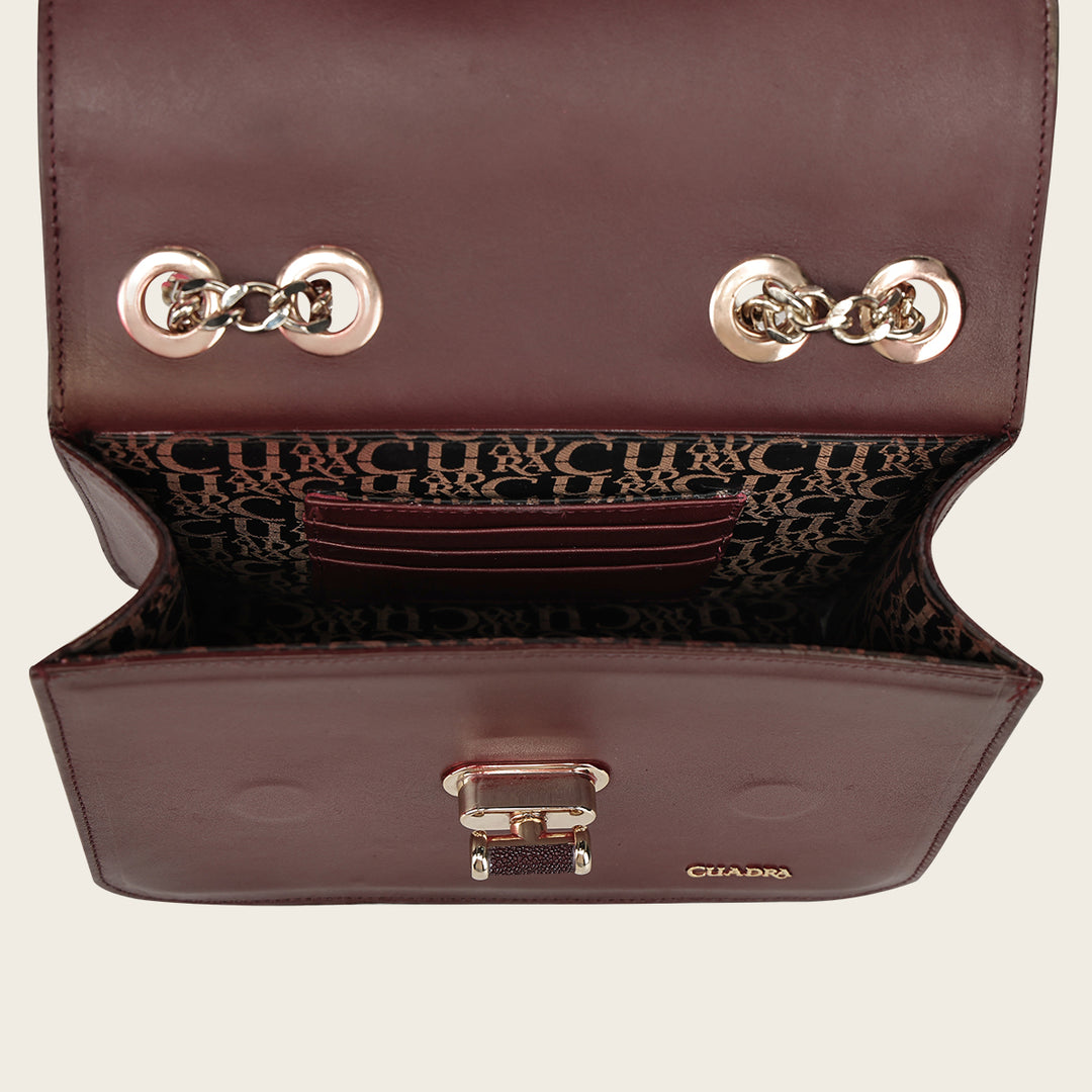 Crossbody en piel genuina de mantarraya