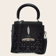 Bolso de mano en piel genuina de mantarraya para dama Bolsos y Maletas 