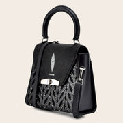 Bolso de mano en piel genuina de mantarraya para dama Bolsos y Maletas 