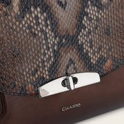 Crossbody en piel genuina de pitón para dama Bolsos y Maletas 