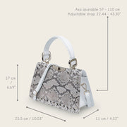 Bolso de mano en piel genuina de pitón para dama Bolsos y Maletas 