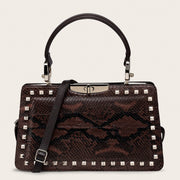 Bolso de mano en piel genuina de pitón para dama Bolsos y Maletas 