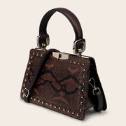 Bolso de mano en piel genuina de pitón para dama Bolsos y Maletas 