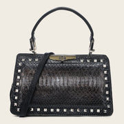 Bolso de mano en piel genuina de pitón para dama Bolsos y Maletas 