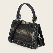 Bolso de mano en piel genuina de pitón para dama Bolsos y Maletas 