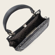 Bolso de mano en piel genuina de pitón para dama Bolsos y Maletas 