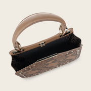 Bolso de mano en piel genuina de pitón para dama Bolsos y Maletas 