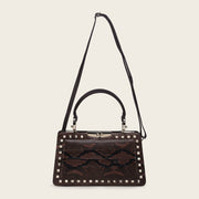 Bolso de mano en piel genuina de pitón para dama Bolsos y Maletas 