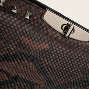 Bolso de mano en piel genuina de pitón para dama Bolsos y Maletas 
