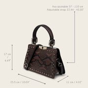 Bolso de mano en piel genuina de pitón para dama Bolsos y Maletas 