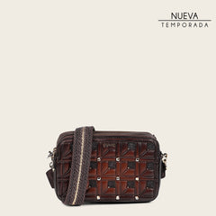 Crossbody en piel genuina de mantarraya para dama