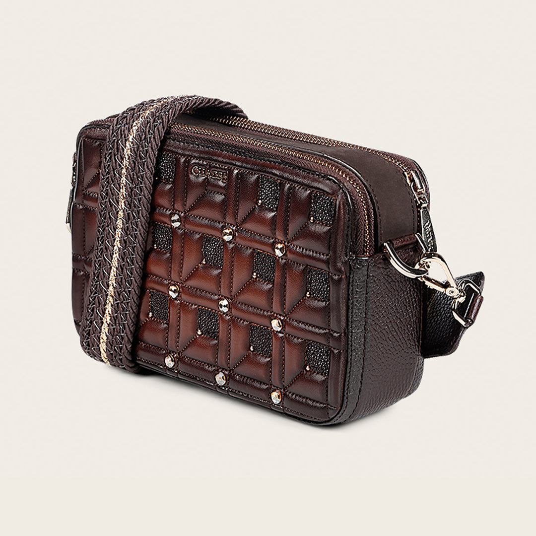 Crossbody en piel genuina de mantarraya para dama