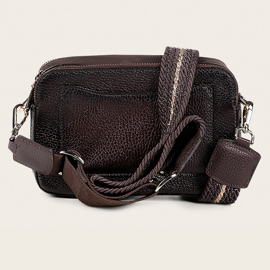 Crossbody en piel genuina de mantarraya para dama