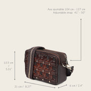 Crossbody en piel genuina de mantarraya para dama Bolsos y Maletas 