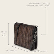 Crossbody en piel genuina de bovino para dama. Bolsos y Maletas 