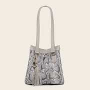Bolso tote en piel genuina de pitón para dama Bolsos y Maletas 
