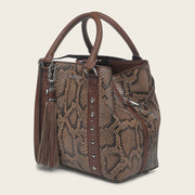 Tote en piel genuina de pitón para dama Bolsos y Maletas 