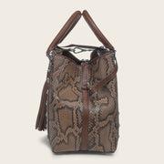 Tote en piel genuina de pitón para dama Bolsos y Maletas 