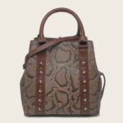 Tote en piel genuina de pitón para dama Bolsos y Maletas 