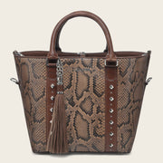 Tote en piel genuina de pitón para dama Bolsos y Maletas 