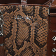 Tote en piel genuina de pitón para dama Bolsos y Maletas 