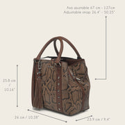 Tote en piel genuina de pitón para dama Bolsos y Maletas 